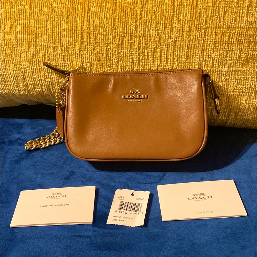 Coach Tan Wristlet NWT